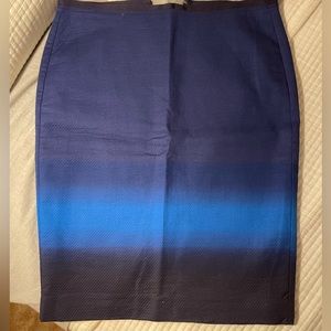 LOFT Blue Ombré Pencil Skirt